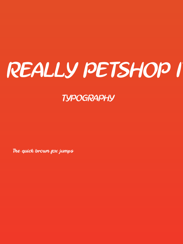 Really Petshop Italic Poster
