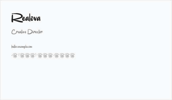 Realova Business Card