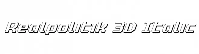 Realpolitik 3D Italic  Frei Schriftart Herunterladen