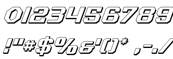Realpolitik 3D Italic Font OTHER CHARS