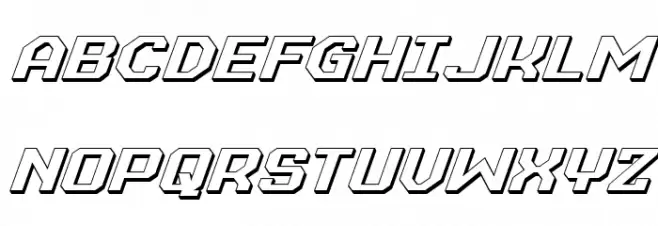 Realpolitik 3D Italic Fonte MAIÚSCULAS
