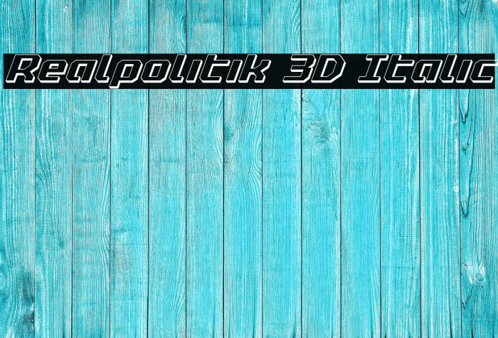 Realpolitik 3D Italic Font examples