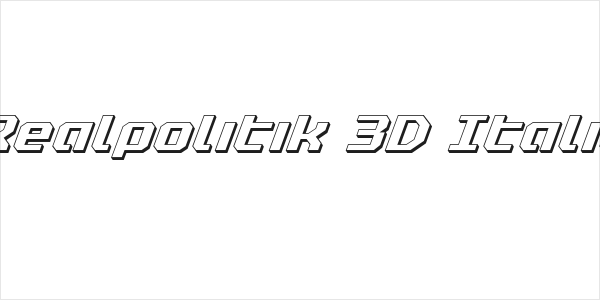 Realpolitik 3D Italic Logo