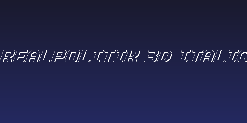 Realpolitik 3D Italic Social Header