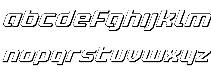 Realpolitik 3D Italic Font LOWERCASE