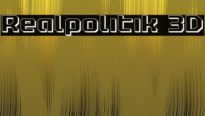 Realpolitik 3D Font examples