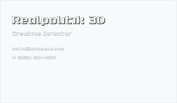 Realpolitik 3D Business Card