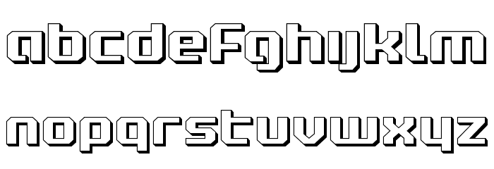 Realpolitik 3D Font LOWERCASE