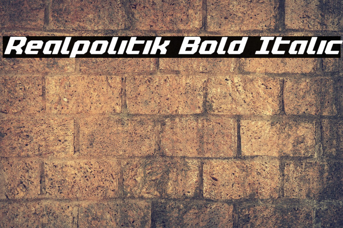 Realpolitik Bold Italic Font examples