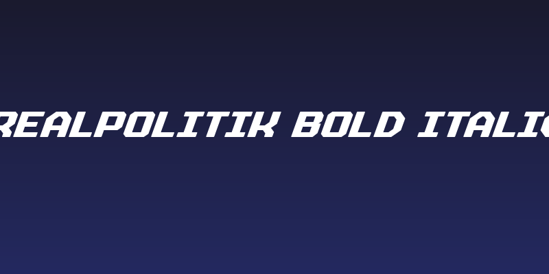 Realpolitik Bold Italic Social Header