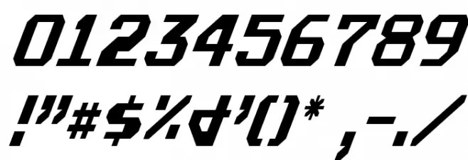 Realpolitik Condensed Italic Font OTHER CHARS