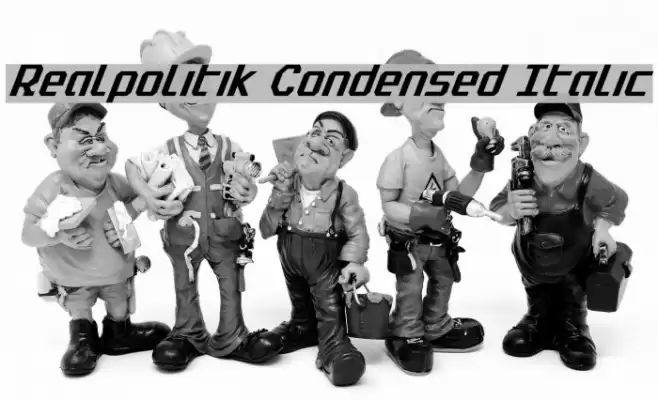 Realpolitik Condensed Italic Font examples
