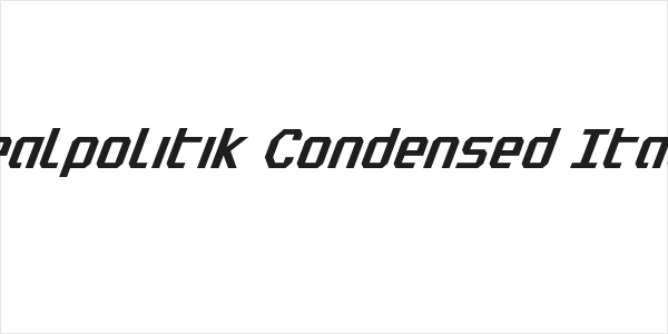 Realpolitik Condensed Italic Logo