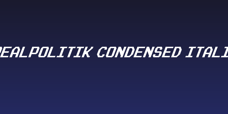 Realpolitik Condensed Italic Social Header