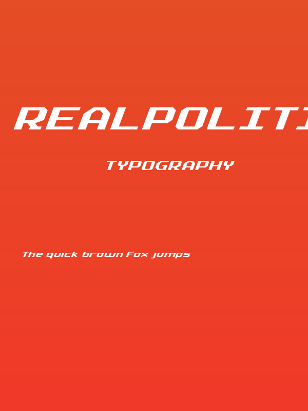 Realpolitik Expanded Italic Poster