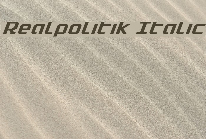 Realpolitik Italic Font examples