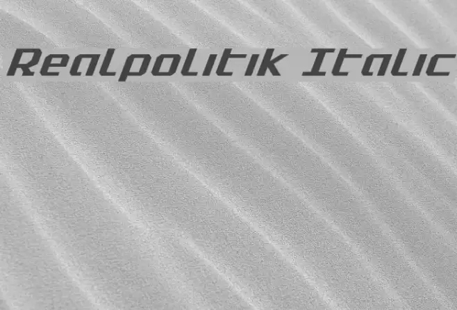 Realpolitik Italic Font examples