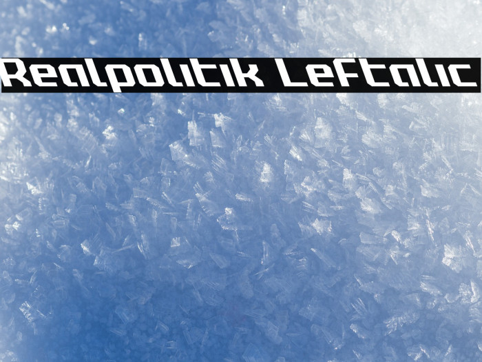 Realpolitik Leftalic Font examples