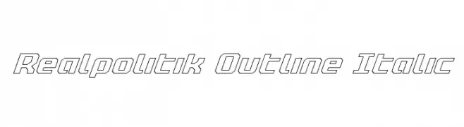 Realpolitik Outline Italic  Frei Schriftart Herunterladen