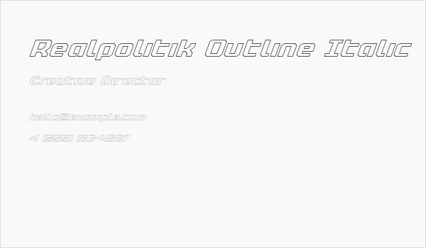 Realpolitik Outline Italic Business Card