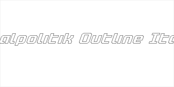 Realpolitik Outline Italic Logo