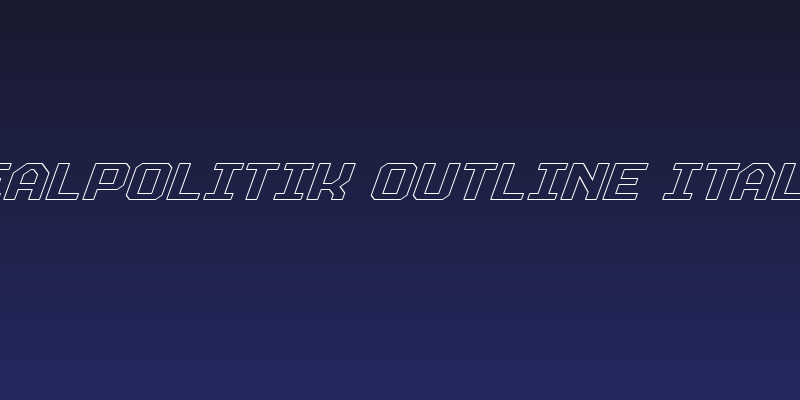 Realpolitik Outline Italic Social Header