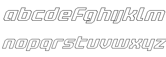 Realpolitik Outline Italic Font LOWERCASE