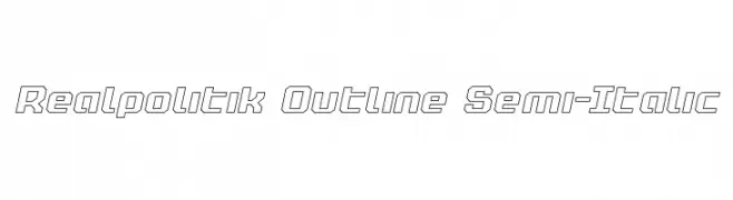 Realpolitik Outline Semi-Italic  font caratteri gratis