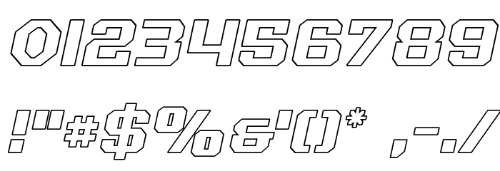 Realpolitik Outline Semi-Italic Font OTHER CHARS