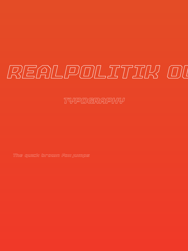 Realpolitik Outline Semi-Italic Poster
