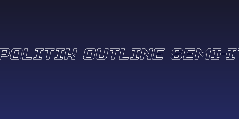 Realpolitik Outline Semi-Italic Social Header