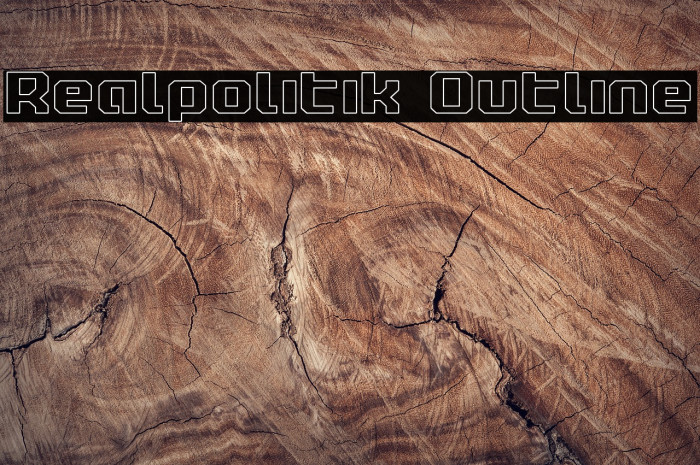 Realpolitik Outline Font examples