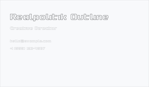 Realpolitik Outline Business Card