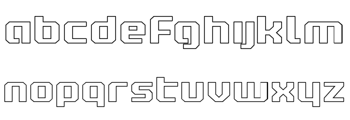 Realpolitik Outline Font LOWERCASE