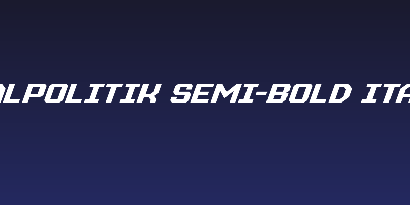 Realpolitik Semi-Bold Italic Social Header