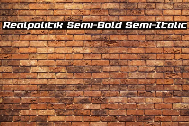 Realpolitik Semi-Bold Semi-Italic Example 1
