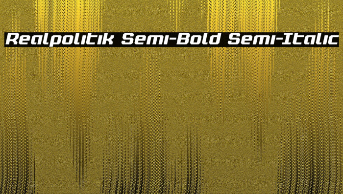 Realpolitik Semi-Bold Semi-Italic Font examples
