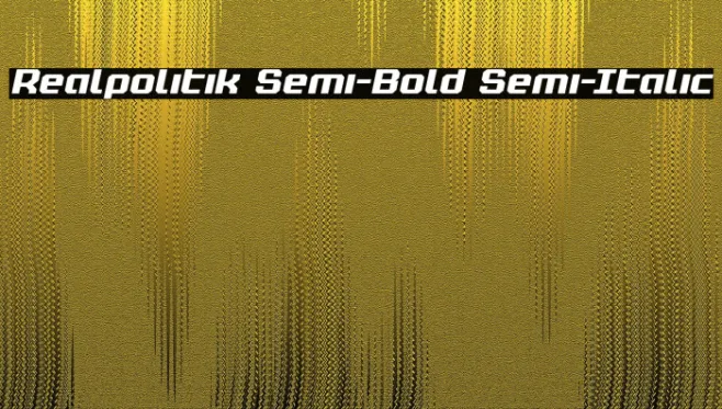 Realpolitik Semi-Bold Semi-Italic Example 3