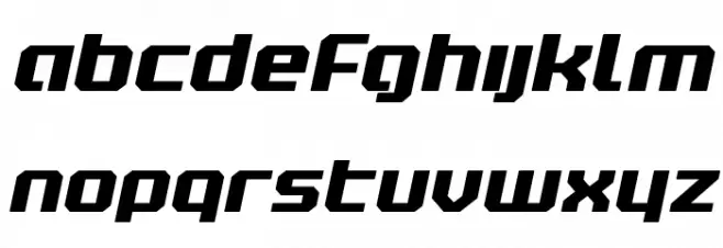 Realpolitik Semi-Bold Semi-Italic Font LOWERCASE