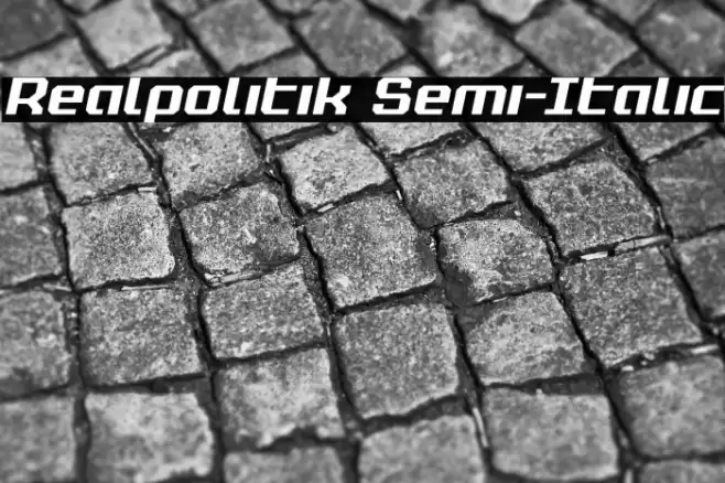 Realpolitik Semi-Italic Font examples