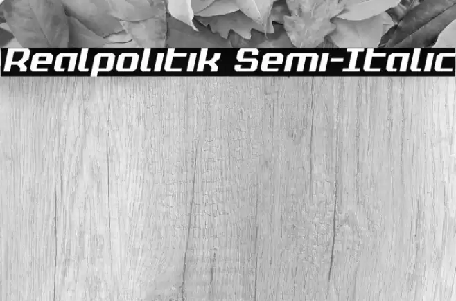 Realpolitik Semi-Italic Font examples