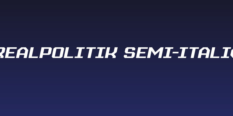 Realpolitik Semi-Italic Social Header