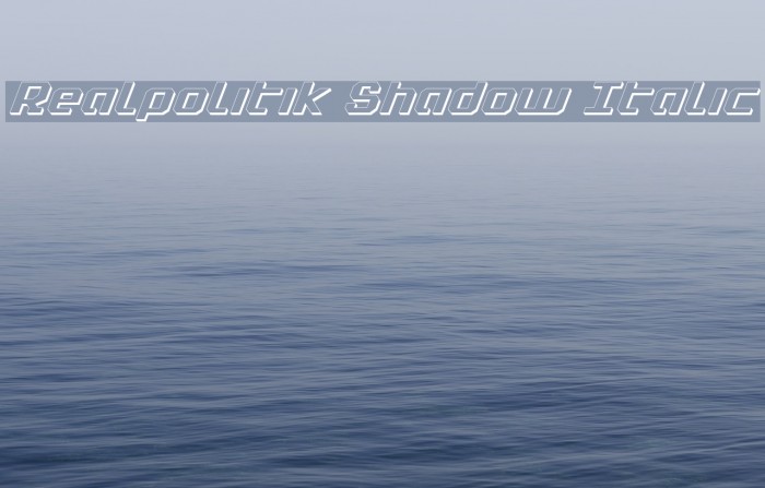 Realpolitik Shadow Italic Font examples