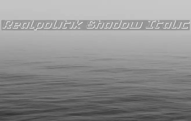 Realpolitik Shadow Italic Font examples