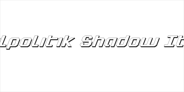 Realpolitik Shadow Italic Logo