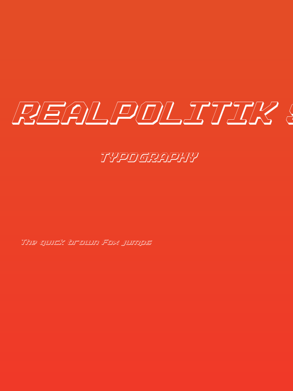 Realpolitik Shadow Italic Poster