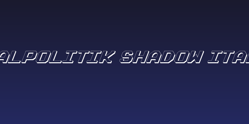 Realpolitik Shadow Italic Social Header