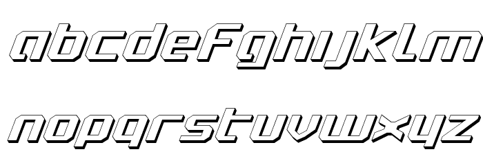 Realpolitik Shadow Italic Font LOWERCASE