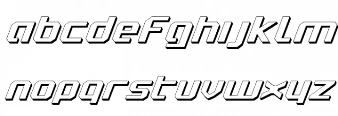Realpolitik Shadow Italic Font Litere mici