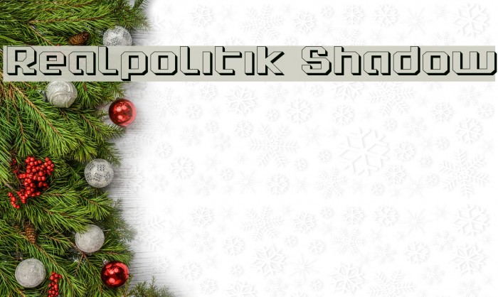 Realpolitik Shadow Font examples